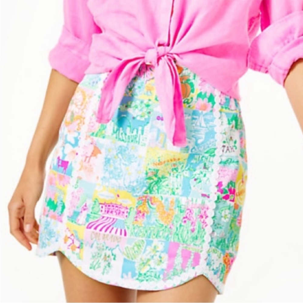 Colorful Patchwork Mini Skirt